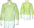 Women's Tunic Top Kurti Clothes in India Chikan Embroidery Size XS (ctop403)