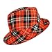 51tgKSFUwUL. AA75  TATTOO LOVE KILLS ORANGE PLAID FEDORA HAT