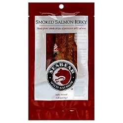 SeaBear Smoked Salmon Jerky, 1.25-Ounce Units   (Pack of 4)