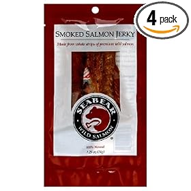 SeaBear Smoked Salmon Jerky, 1.25-Ounce Units   (Pack of 4)