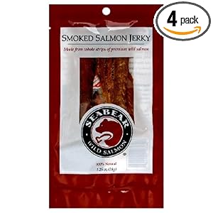 SeaBear Smoked Salmon Jerky, 1.25-Ounce Units (Pack of 4) by SeaBear