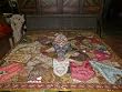 India Bedspread Embroidery Throw Tapestry Earthy Brown Sequin Bead Bed Cover 80"