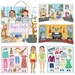 eeBoo Thoughtful Girl PAPER DOLLS ELODIE & NAOMI Musician and Artist Studio