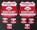 2 Red House Alarm Security Signs & 6 House Alarm STATIC CLING Decals Shield Design