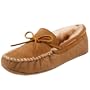 Minnetonka Men's Sheepskin Softsole Moccasin Slipper,Golden Tan,11 M US