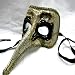 Black, Gold and White Long Nosed Mask - Venetian Costume