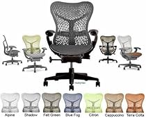 Hot Sale Herman Miller Mirra Home Office Chair - Deluxe Fully Adjustable Graphite with forward tilt seat angle MR223