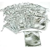 48 Pouches Silver Gift Bags Drawstring Jewelry Favor 3