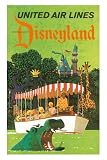United Airlines: Disneyland in Anaheim, California, c.1960’s Art Poster Print by Stan Galli, 12×18