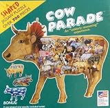 Cow Parade 700 Piece Shaped Jigsaw Puzzle, An Udderly Moooving Experience