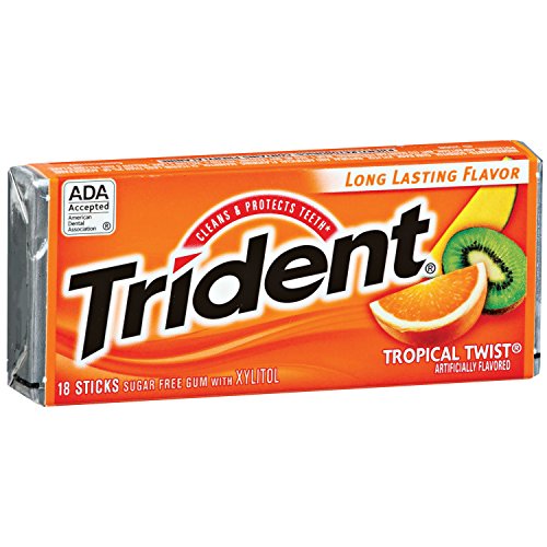 Trident sugar free gum (tropical twist, 18-piece, 12-pa…
