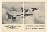 1963 Folland Gnat Aircraft Hawker Siddeley 2-Page Print Ad (46649)