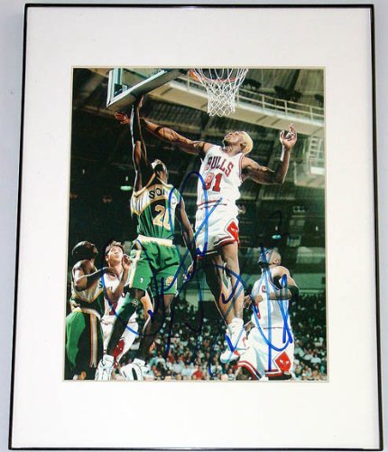 Dennis Rodman Autographed Signed Framed Chicago Bulls Photo