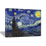 Starry Night By Vincent Van Gogh Stretched Canvas Print Gallery Wrapped 16x20
