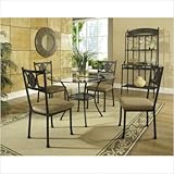 Carolyn 5 Piece Dining Table Set in Rich Black