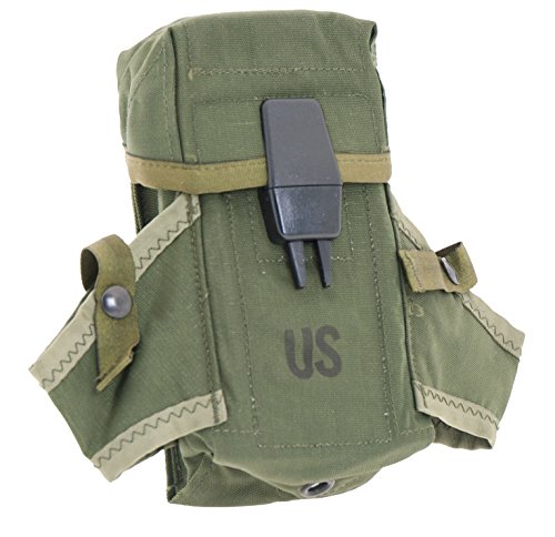 New, Unissued Military Surplus Ammo Pouch; Holds Three 30 Round M16/AR-15 Magazines--Color: Olive Drab