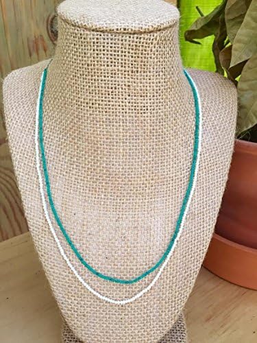 Minimalistic Pearls &amp; Turquoise Necklace - Simple Elegance