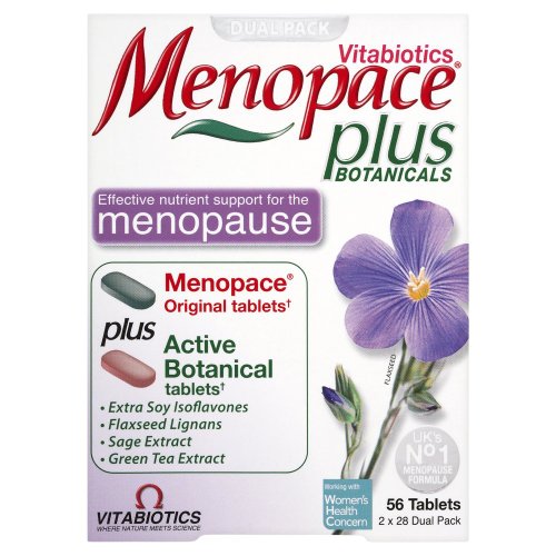 Vitabiotics Menopace Plus 56 Tablets 2x28 Dual Pack 1 Months supply