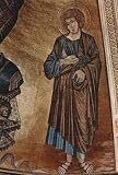Cimabue (Apse mosaic in the Cathedral of Pisa, Scene: Ender throne Christ with Maria and Johannes, Detail: John) - 11 X 17