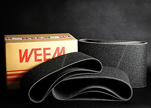 Weem Abrasives Silicon Carbide 7-7/8" X 29-1/2" Floor Sanding Belt, Hummel, 80 Grit, Pack of 10, 1126-11-080