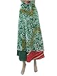 Beach Wrap Skirt Green Silk Sari Reversible Dress