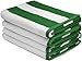 Large Beach Towel, Pool Towel, in Cabana Stripe - (Green, 4 pack, 30x60 inches) - Cotton - by Utopia Towel