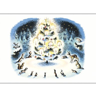 Woodland Christmas Pack of 10 Christmas Cards (Large Rectangle)||RF10F