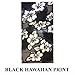 Black Charcoal Hawaiian Hawaii Aloha Print with White Hibiscus Flowers Wild Series 2PC Car Truck SUV Auto Head Rest Covers with Front Seat Low Back Bucket Seat Covers - Pair