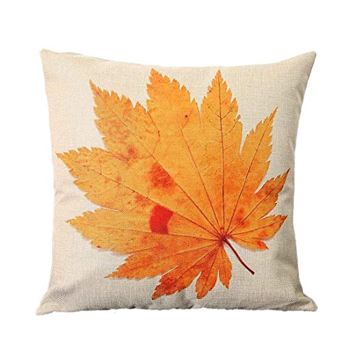 Maple Leaf pillow, Laimeng Home Car Bed Sofa Vintage Decorative Cute Owl Pillow Case Cushion Cover