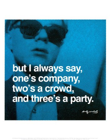 Three's a Party Art Poster Print by Andy Warhol, 11x14