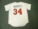 KIRBY PUCKETT Minnesota Twins 1995 Majestic Throwback Home Baseball Jersey, LARGE