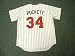 KIRBY PUCKETT Minnesota Twins 1995 Majestic Throwback Home Baseball Jersey, LARGE