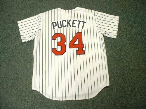 KIRBY PUCKETT Minnesota Twins 1995 Majestic Throwback Home Baseball Jersey, MEDIUM