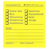 Produkt-Bild: 20 Beschriftungsetiketten f&uuml;r Umzugskartons gelb