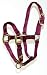 Hamilton Deluxe 3/4" Nylon Horse Halter with Adjustable Chin, Wine, Foal/Average Mini Donkey (100-200 lbs)