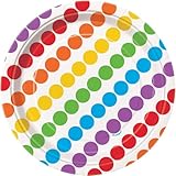 Rainbow Party Dessert Plates, 8ct