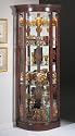 Furniture online: Philip Reinisch Co. Auberge Corner Curio Cabinet in Candlelight Cherry 15982