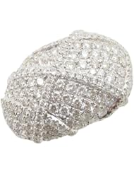 14k White Gold  3.04ctw Diamond Cocktail Ring LR737 Size 7.5