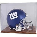 New York Giants Oak Helmet Logo Display Case