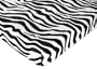 Funky Zebra Fitted Crib Sheet for Baby and Toddler Bedding Sets by JoJo - Zebra Print Microsuede