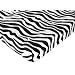 Funky Zebra Fitted Crib Sheet for Baby and Toddler Bedding Sets by JoJo - Zebra Print Microsuede