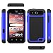 LK [Shock-Absorption] Hybrid Dual Layer Armor Defender Protective Case Cover for ZTE Maven / ZTE Overture 2 / ZTE Fanfare / ZTE Speed (Blue)