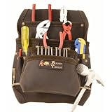 Buy 10 Pocket Oil Tanned Leather Contractors Tool Pouch Nail Bag by Bourn Tough