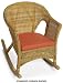 Deluxe Wicker Chair Pad Sunbrella Melon
