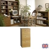 from Teak - R. White Cabinets Ltd. Home Office Furniture - Fully Assembled - Filing Cabinet - Teak - Wood Handles - Three Drawer - Wood Effect... WE ALSO MAKE UNITS FOR: art craft sewing knitting hobbies stamp collecting games writing working from home student desk interior design STORAGE FOR: computer equipment books Model M-3DF Teak, Wood Handles