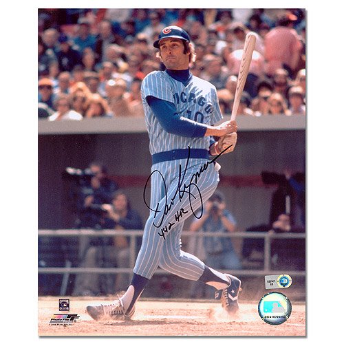 Mounted Memories Chicago Cubs Dave Kingman Autographed 8X10 Swinging Photo W/ 442 Homerun Inscription