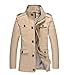 Lega Men's Lightweight Casual Field Jacket Stand Collar Coat Outerwear