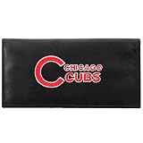 MLB Chicago Cubs Embroidered Leather Checkbook Cover - Black