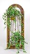 Dark Terra Cotta Window Planter with Artificial Variegated English Ivy