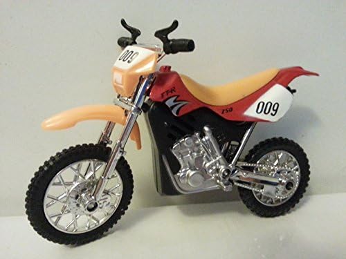 Rough Riders Yamaha TTR 250 Die-Cast Toy Motorcycle 1:18 Scale - Red and Orange